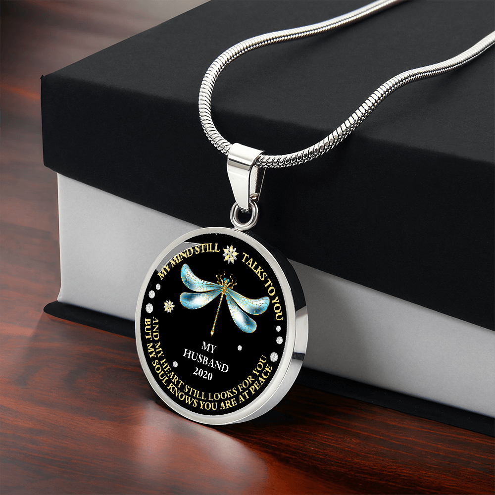Circle Husband memorial  Necklace