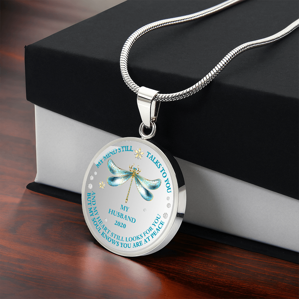 Sympathy Necklace for Husband Loss – Dragonfly Jewelry