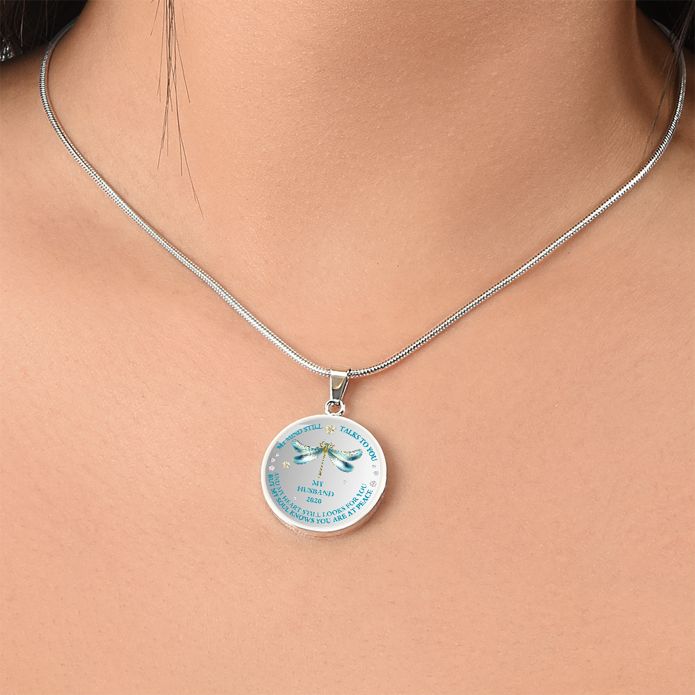 Sympathy Necklace for Husband Loss – Dragonfly Jewelry