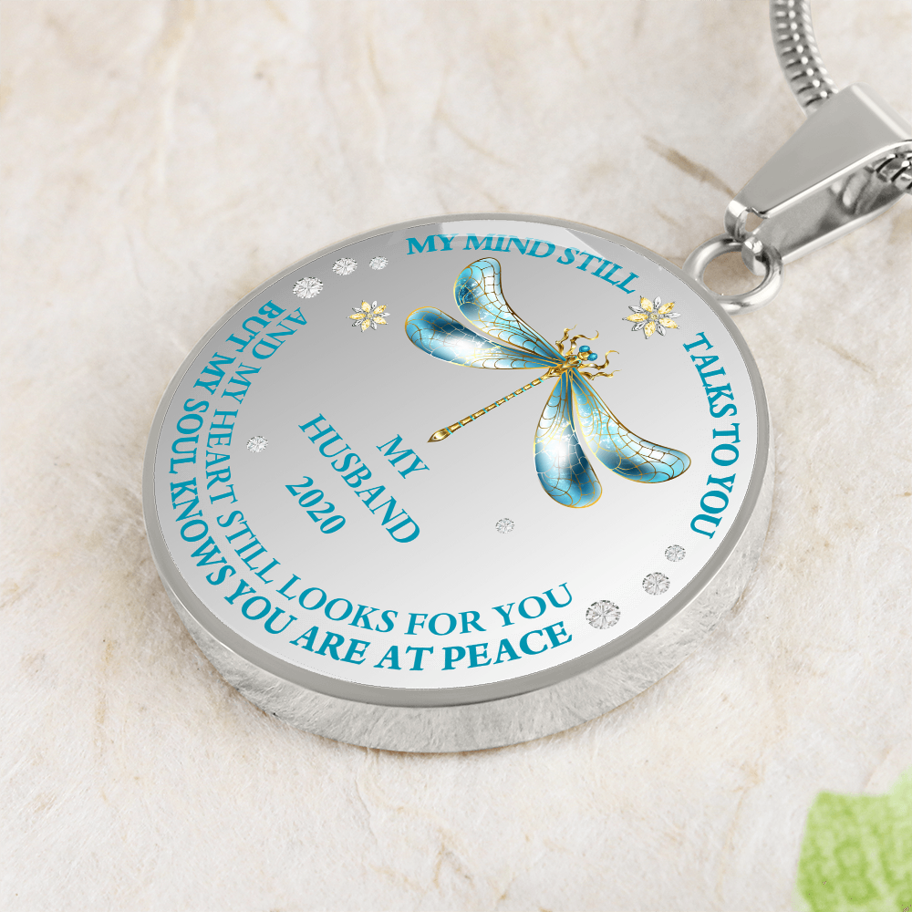 Sympathy Necklace for Husband Loss – Dragonfly Jewelry