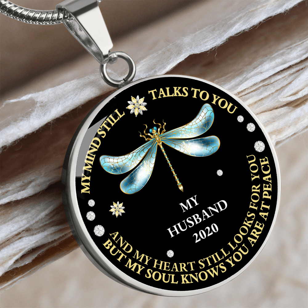 Circle Husband memorial  Necklace