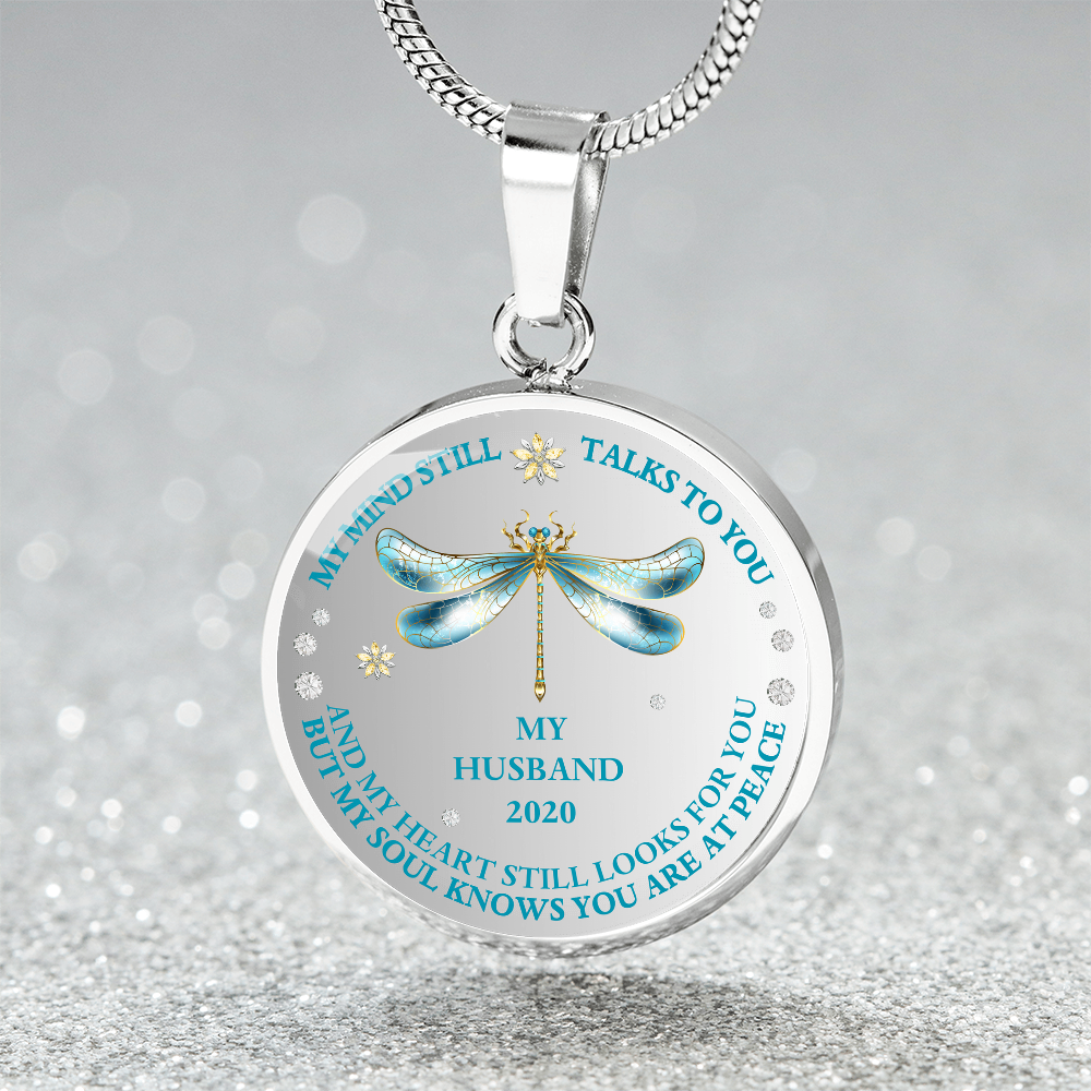 Sympathy Necklace for Husband Loss – Dragonfly Jewelry