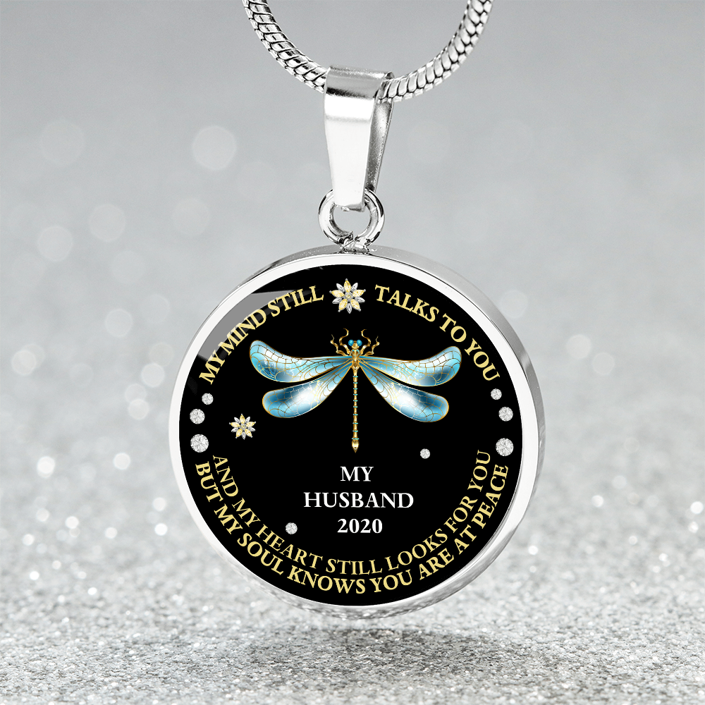 Circle Husband memorial  Necklace