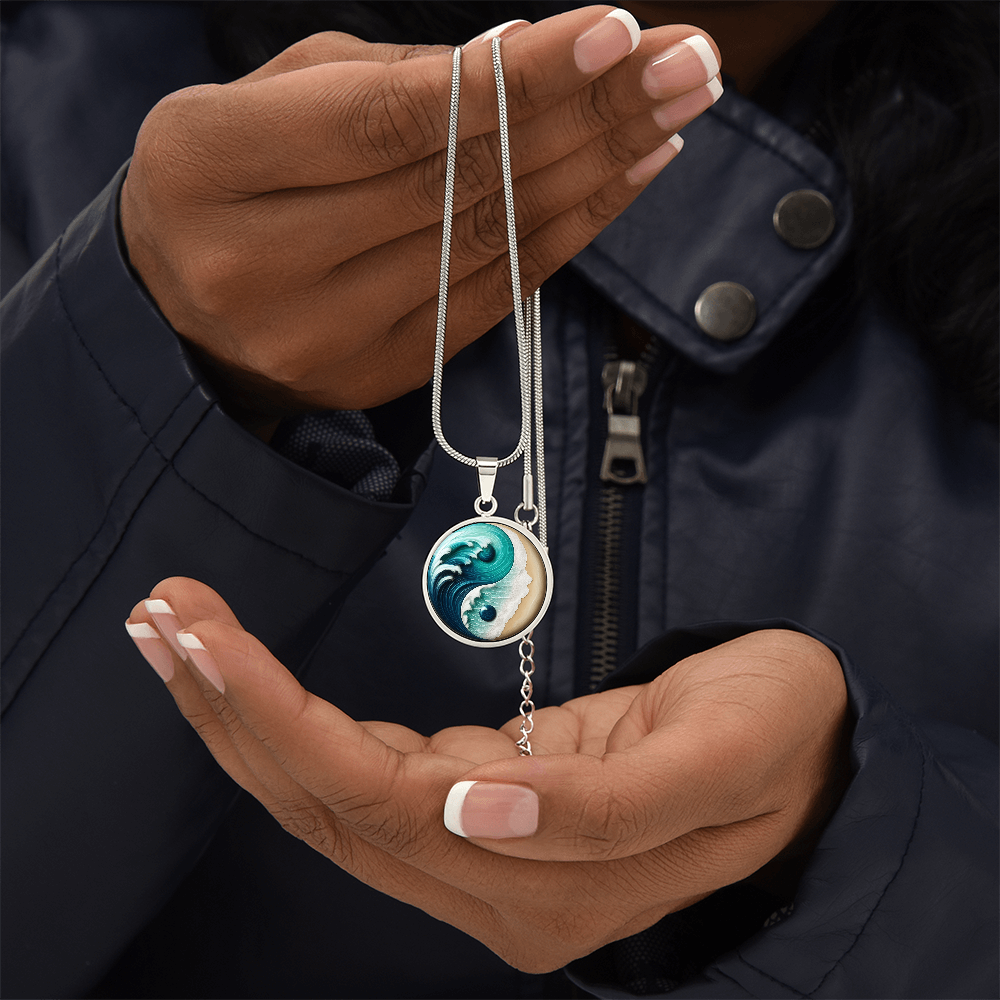 Yin Yang Necklace Turquoise Nature-Inspired Zen Jewelry – Spiritual Gift for Her, Mindfulness & Balance Symbol Pendant by ShineOn Fulfillment