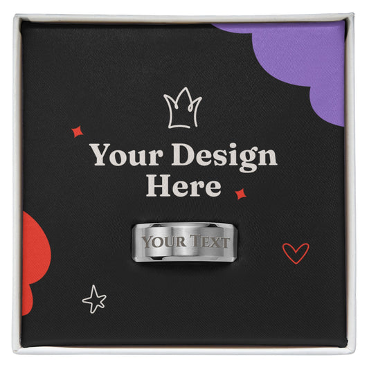 Engraved Men's Ring with Message Card ShineOn Fulfillment