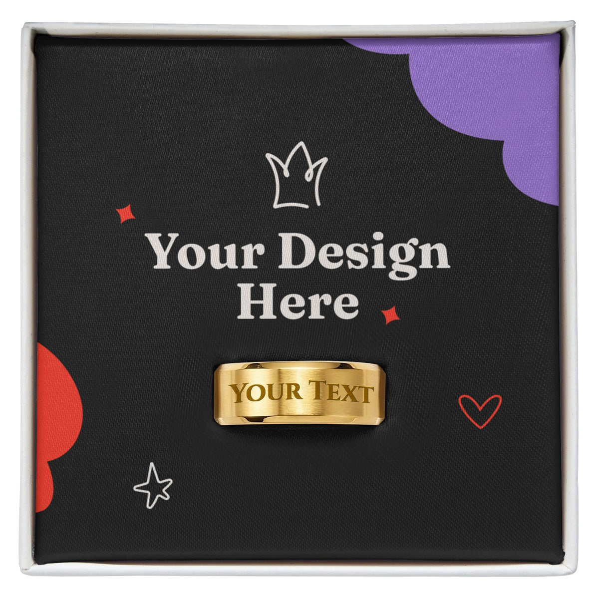 Engraved Men's Ring with Message Card ShineOn Fulfillment