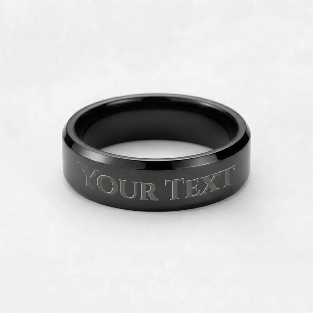 Engraved Men's Ring with Message Card ShineOn Fulfillment