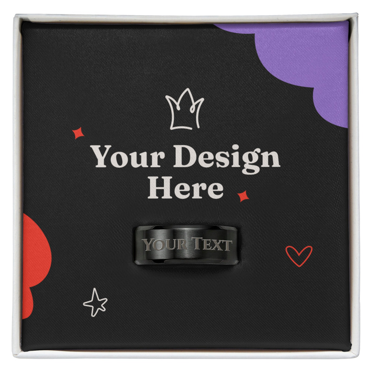 Engraved Men's Ring with Message Card ShineOn Fulfillment