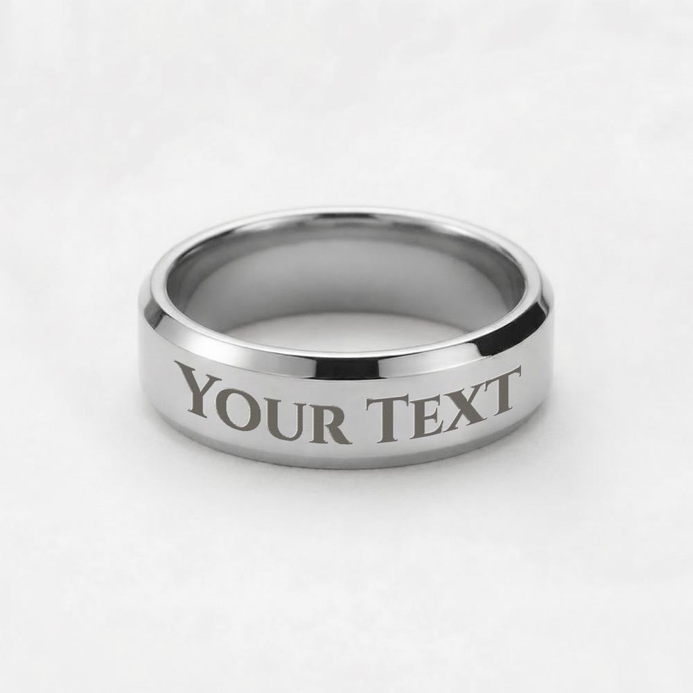 Engraved Men's Ring with Message Card ShineOn Fulfillment