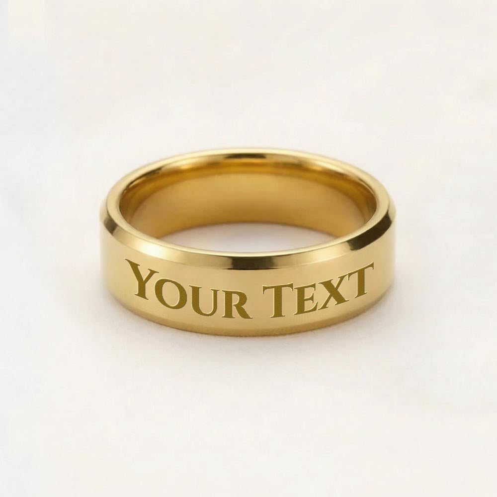 Engraved Men's Ring with Message Card ShineOn Fulfillment