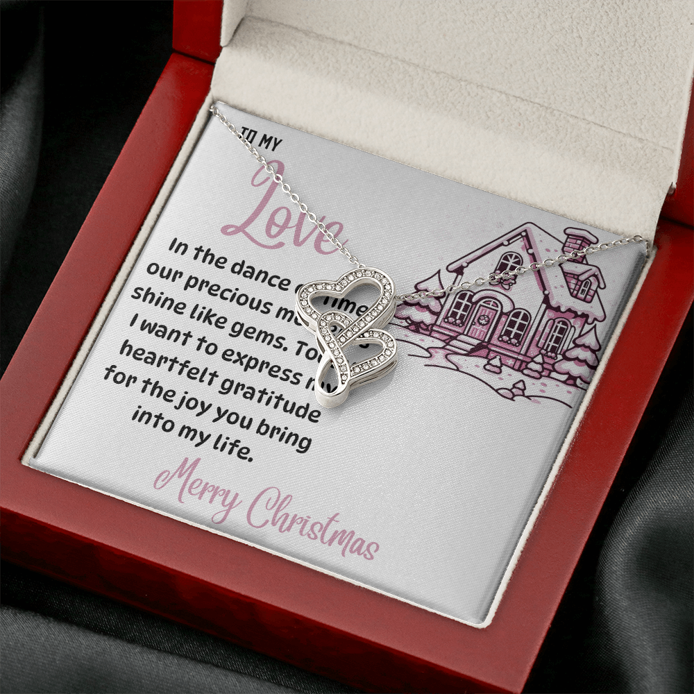 Heart-to-heart Pendant Necklace Merry Christmas to my Love by ShineOn Fulfillment