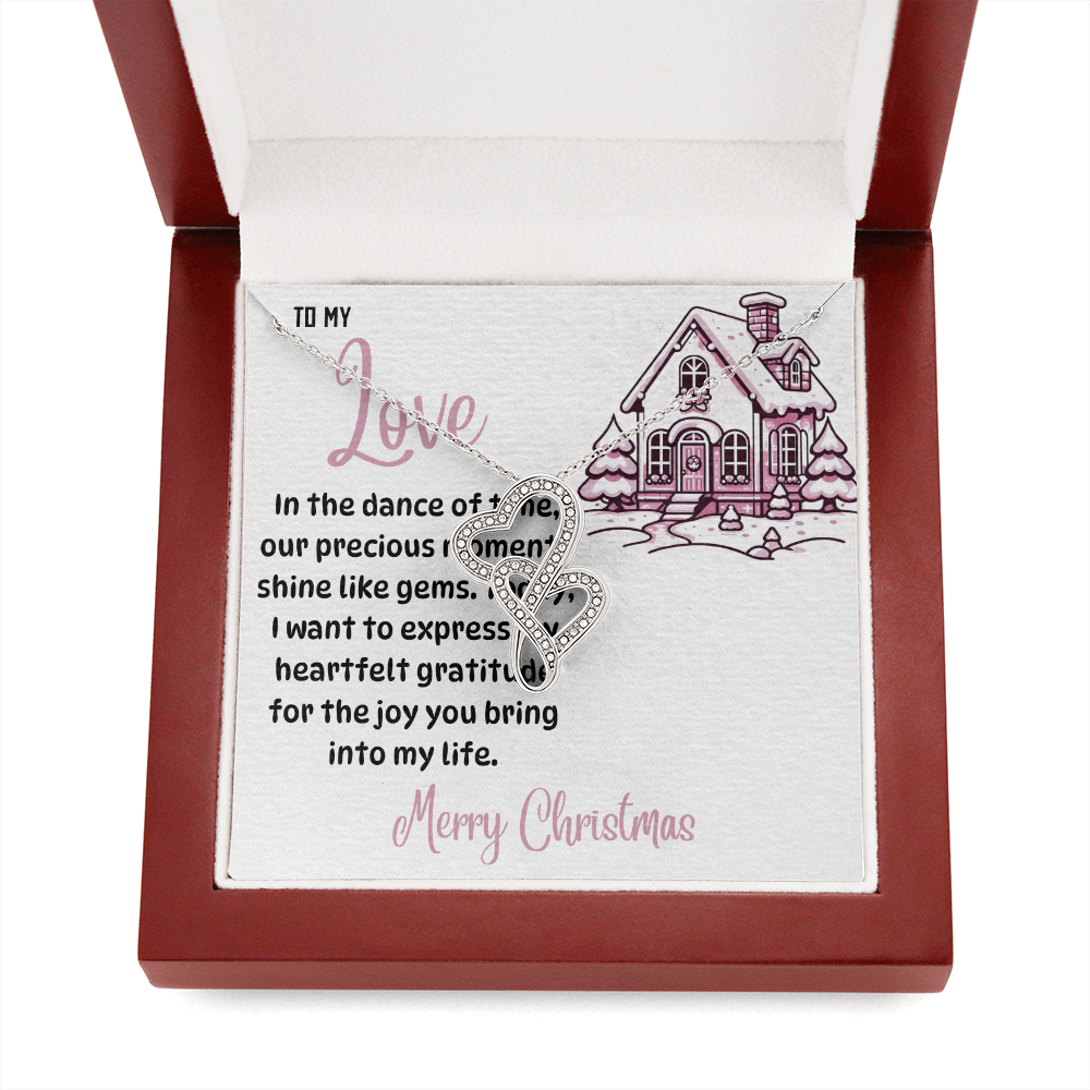 Heart-to-heart Pendant Necklace Merry Christmas to my Love by ShineOn Fulfillment