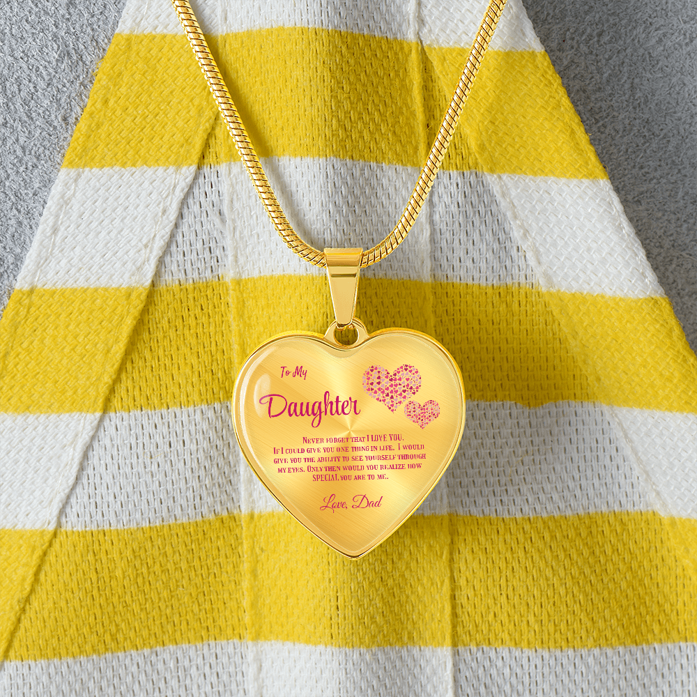 Heartfelt Luxury Gift from Dad: Stunning Heart Pendant Necklace for Daughter, Symbol of Love & Affection by ShineOn Fulfillment