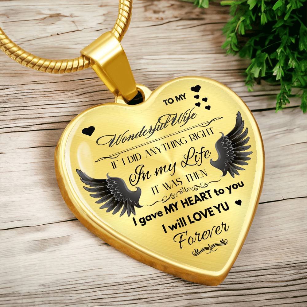 To My Wife Jewelry Gift – Romantic Necklace for Birthday, Anniversary, or Everyday Love by ShineOn Fulfillment
