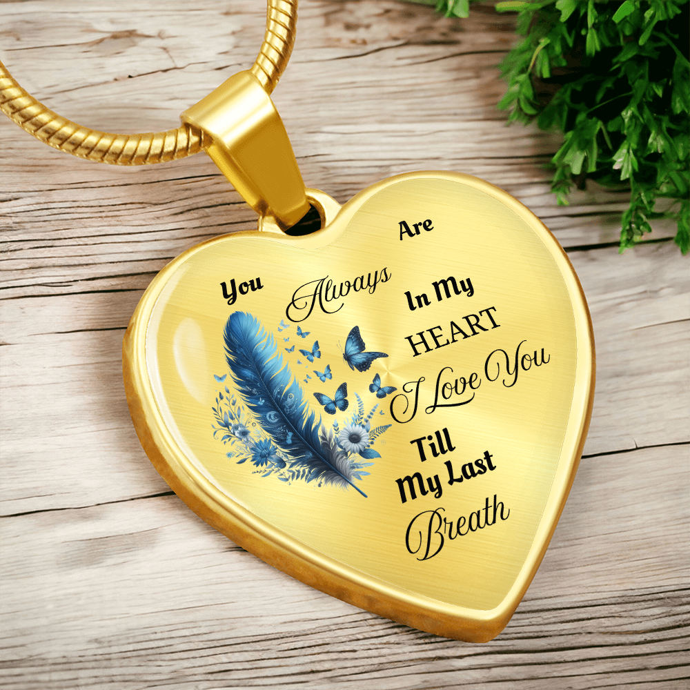 Luxury Graphic Heart Necklace - Always in My Heart