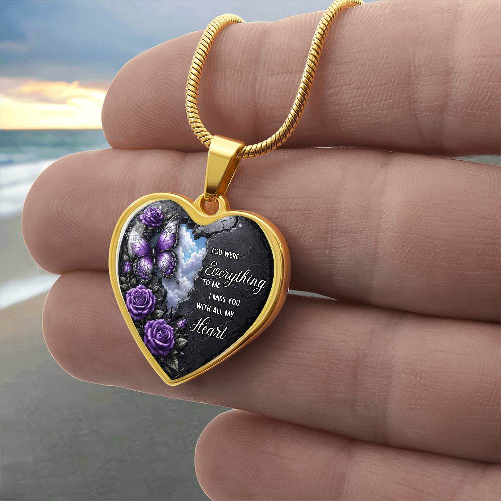 “You Were Everything to Me” Heart Necklace ShineOn Fulfillment