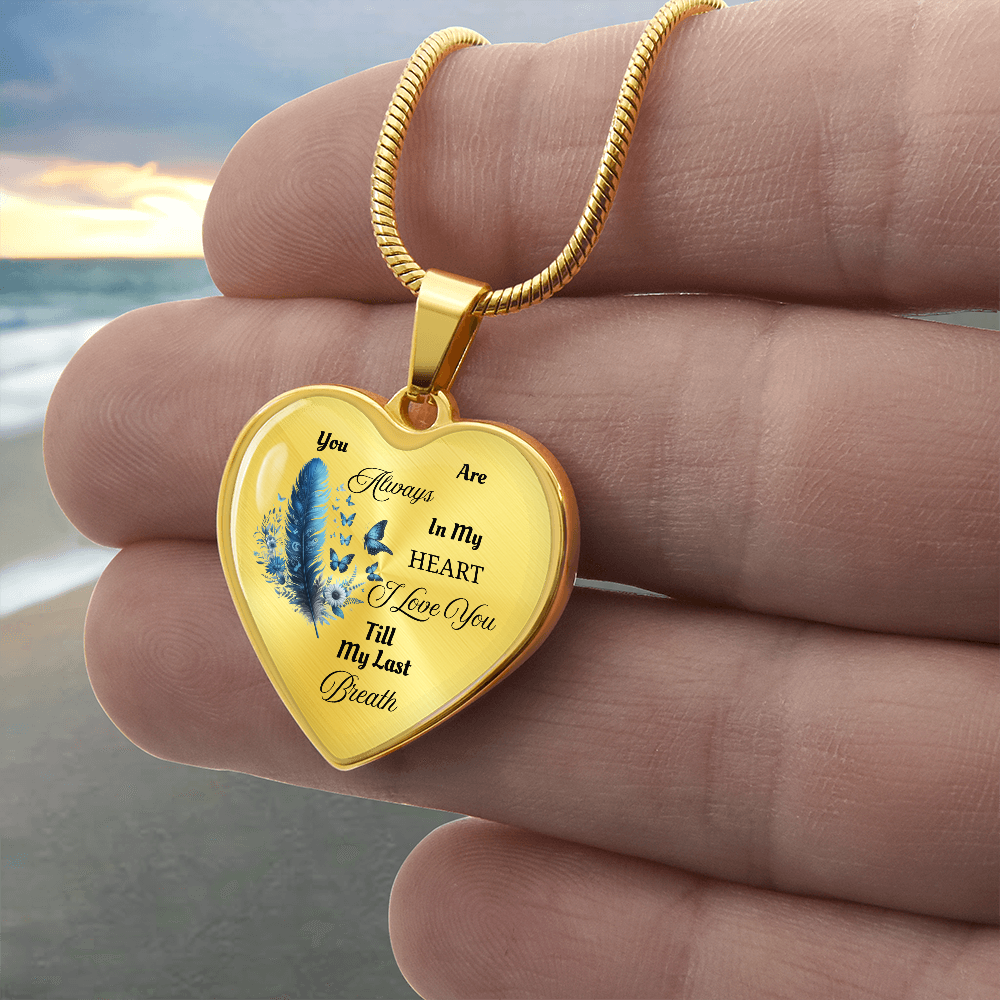 Luxury Graphic Heart Necklace - Always in My Heart