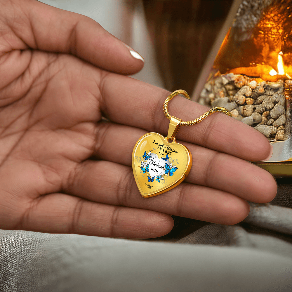 Luxury Heart Pendant Necklace – Tribute to Your Beloved Husband | Angel Memory Jewelry & In Loving Memory Gift by ShineOn Fulfillment