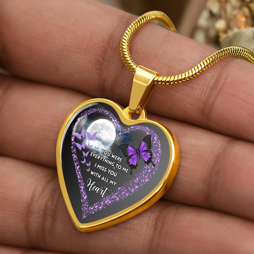 Butterfly Heart Necklace “You Were Everything” ShineOn Fulfillment