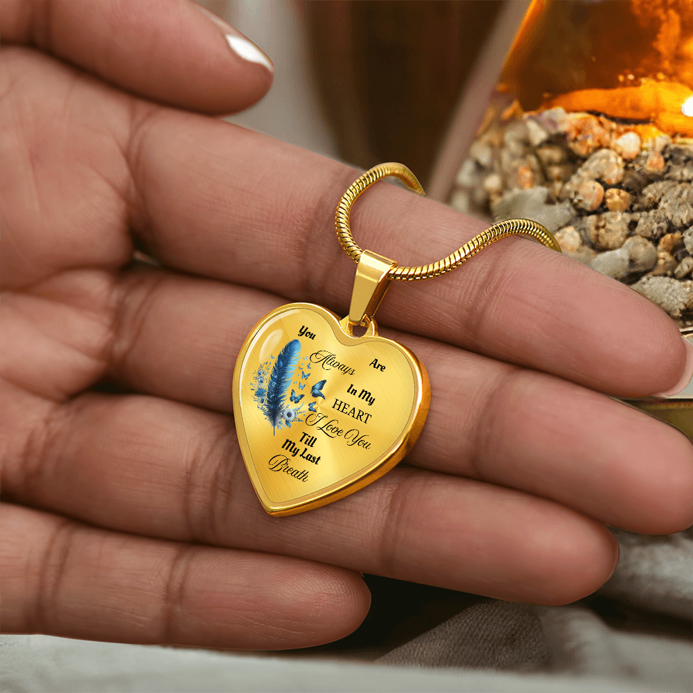 Luxury Graphic Heart Necklace - Always in My Heart