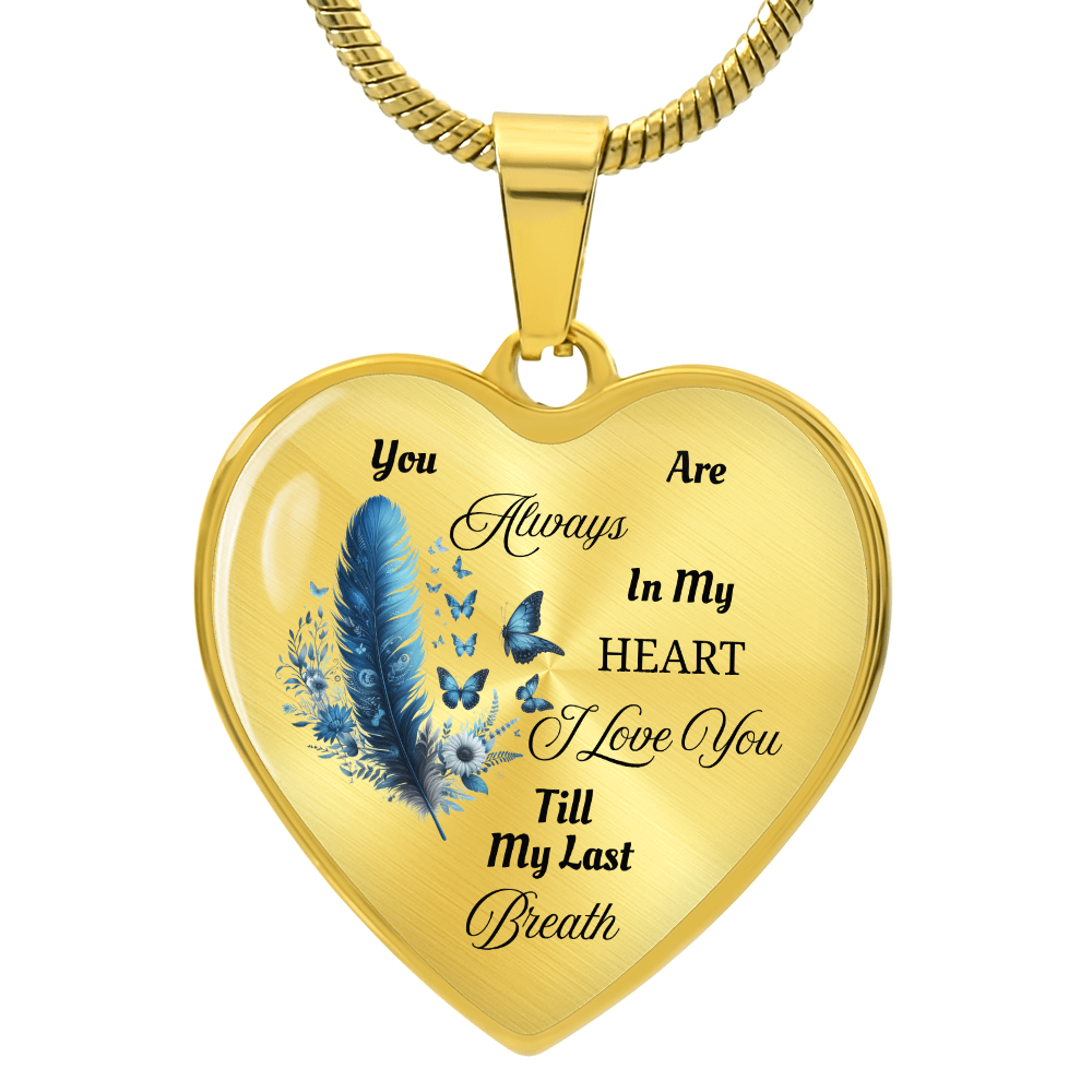 Luxury Graphic Heart Necklace - Always in My Heart