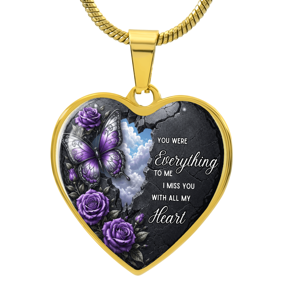 “You Were Everything to Me” Heart Necklace ShineOn Fulfillment
