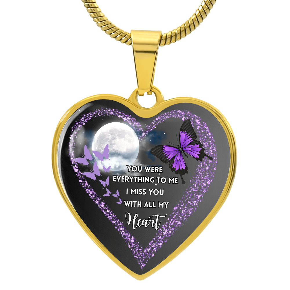 Butterfly Heart Necklace “You Were Everything” ShineOn Fulfillment