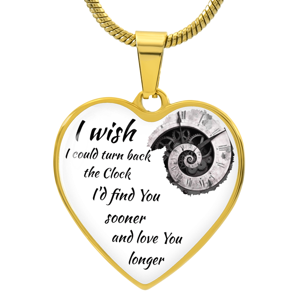 Luxury Graphic Heart Necklace "I'd find You sooner" by ShineOn Fulfillment