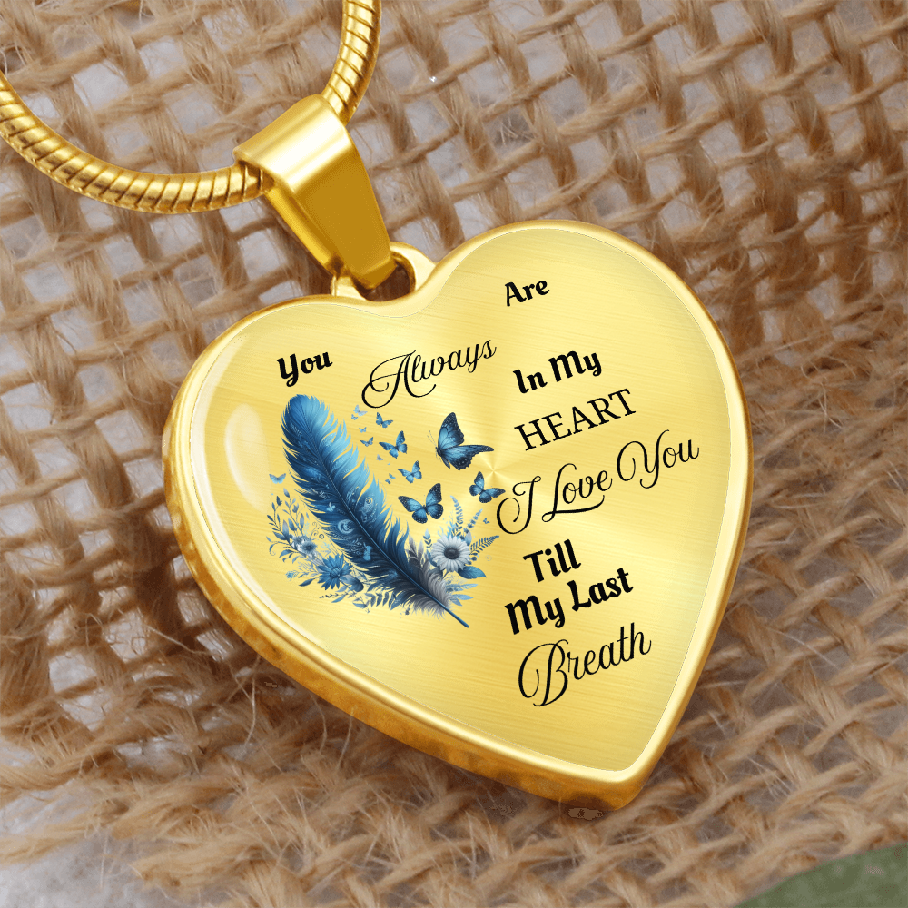 Luxury Graphic Heart Necklace - Always in My Heart