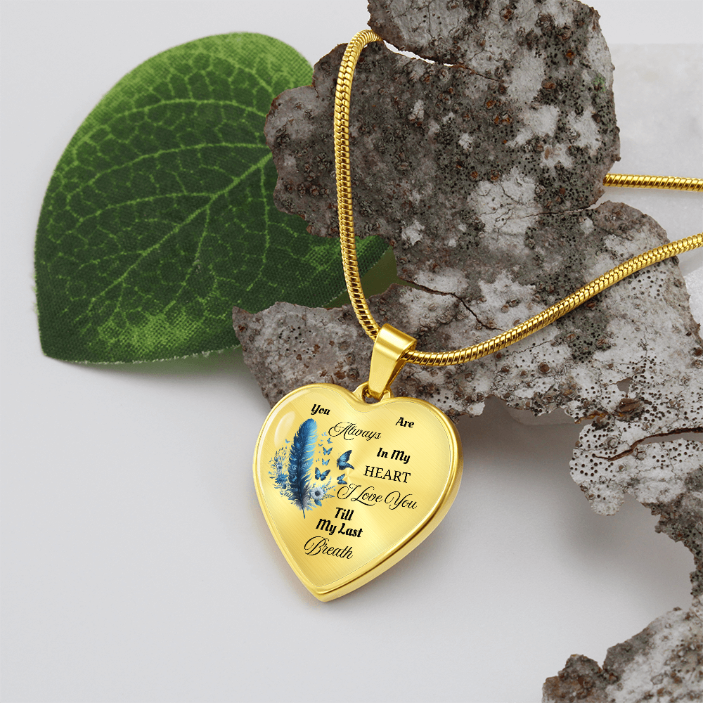 Luxury Graphic Heart Necklace - Always in My Heart
