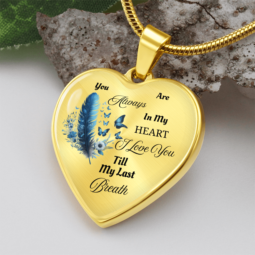 Luxury Graphic Heart Necklace - Always in My Heart