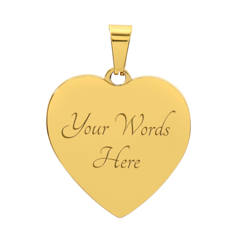 Heart Pendant Necklace: My Dad, Now My Angel - Memorial Jewelry