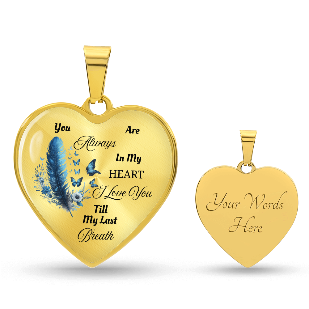 Luxury Graphic Heart Necklace - Always in My Heart