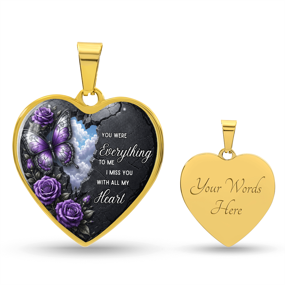 “You Were Everything to Me” Heart Necklace ShineOn Fulfillment