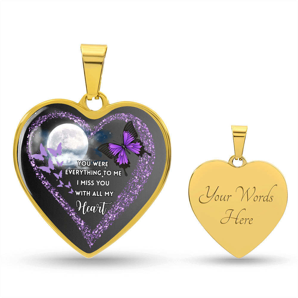 Butterfly Heart Necklace “You Were Everything” ShineOn Fulfillment