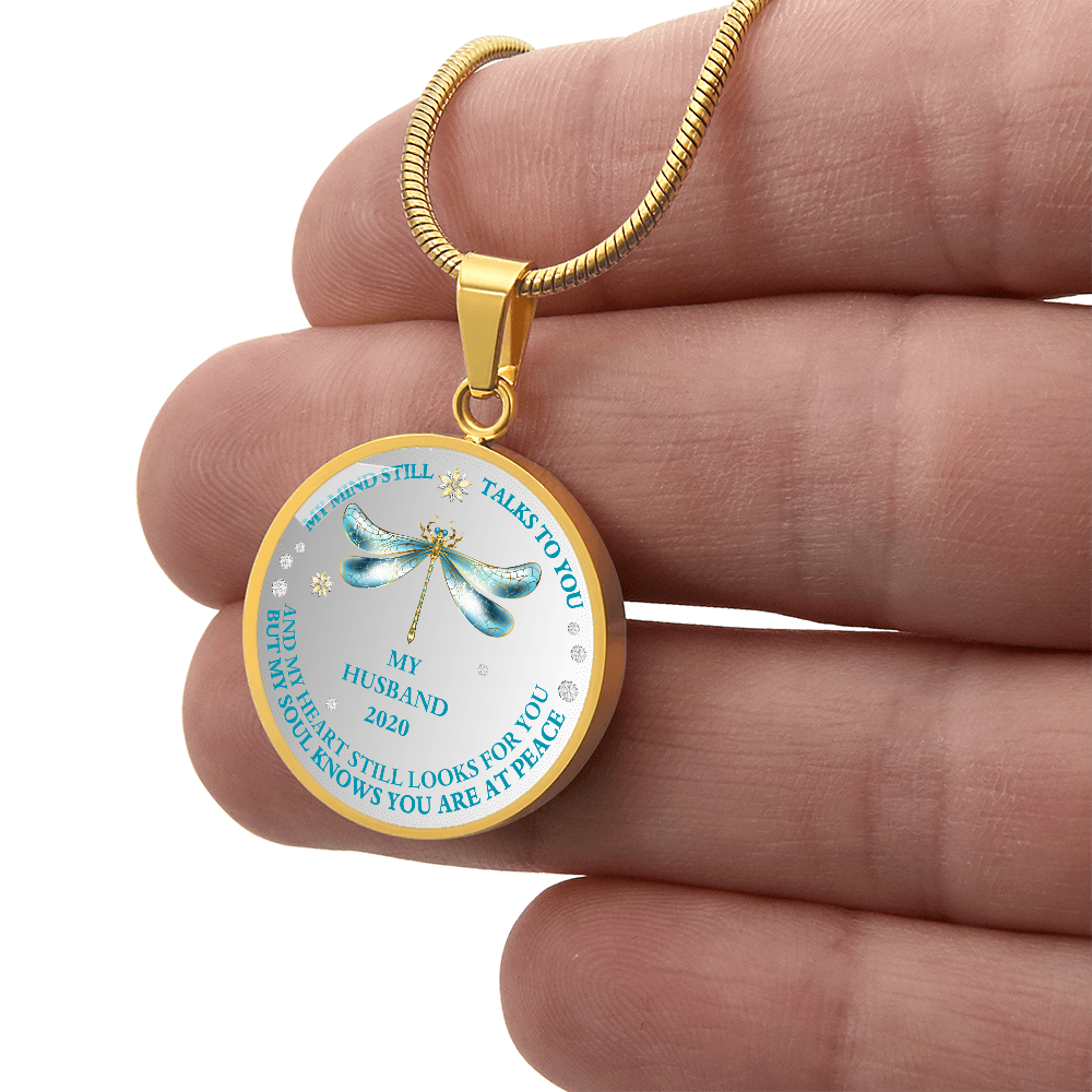 Sympathy Necklace for Husband Loss – Dragonfly Jewelry