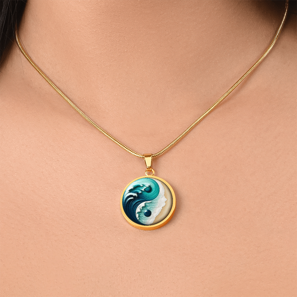 Yin Yang Necklace Turquoise Nature-Inspired Zen Jewelry – Spiritual Gift for Her, Mindfulness & Balance Symbol Pendant by ShineOn Fulfillment