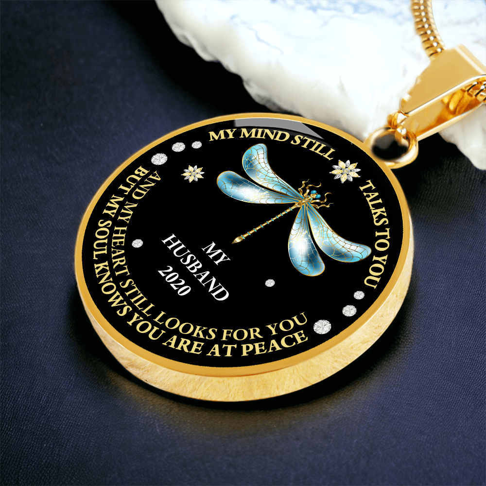 Circle Husband memorial  Necklace