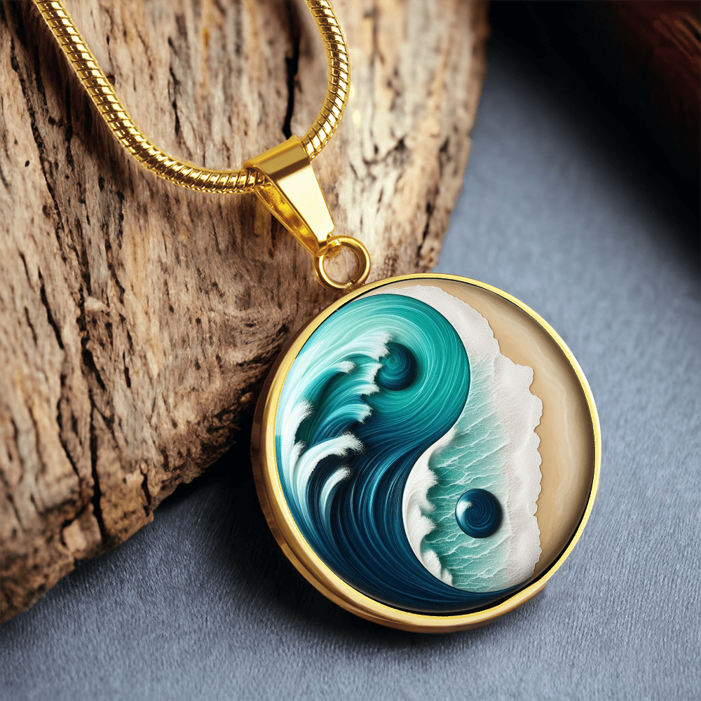 Yin Yang Necklace Turquoise Nature-Inspired Zen Jewelry – Spiritual Gift for Her, Mindfulness & Balance Symbol Pendant by ShineOn Fulfillment