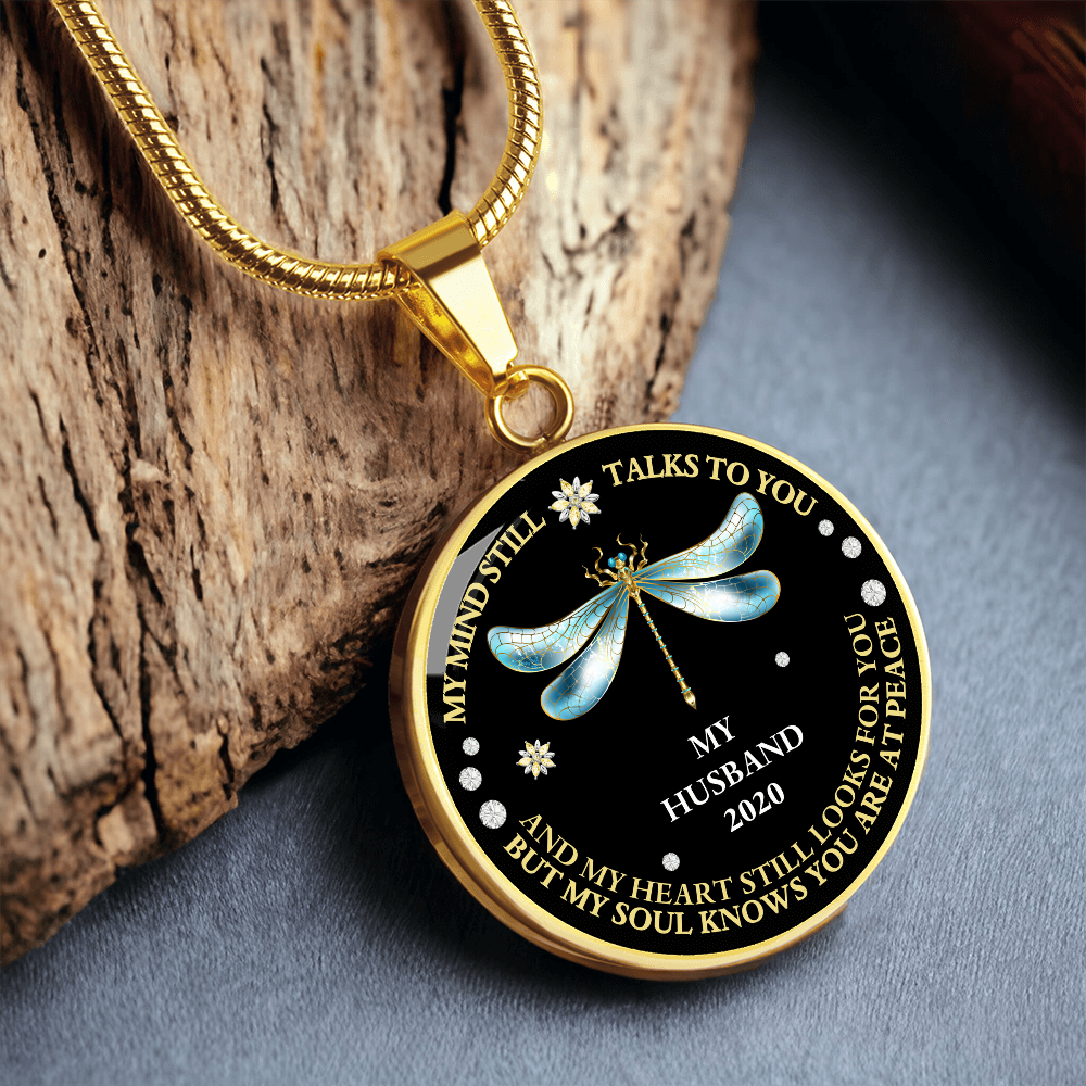 Circle Husband memorial  Necklace