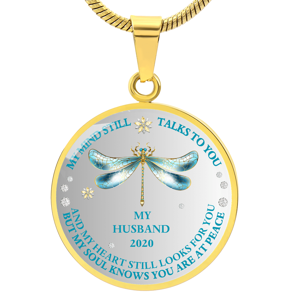 Sympathy Necklace for Husband Loss – Dragonfly Jewelry