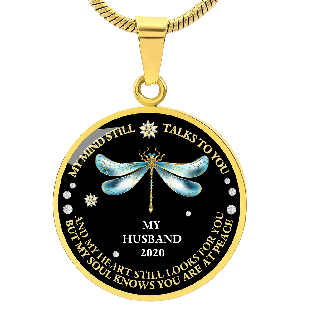 Circle Husband memorial  Necklace