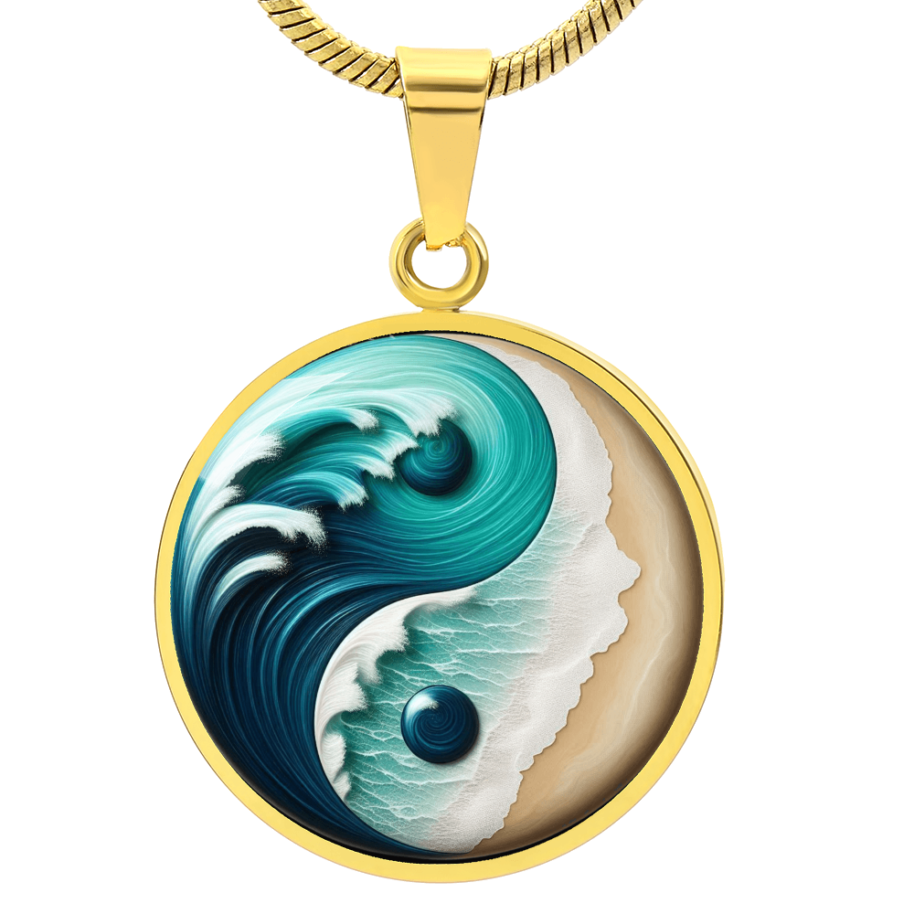 Yin Yang Necklace Turquoise Nature-Inspired Zen Jewelry – Spiritual Gift for Her, Mindfulness & Balance Symbol Pendant by ShineOn Fulfillment
