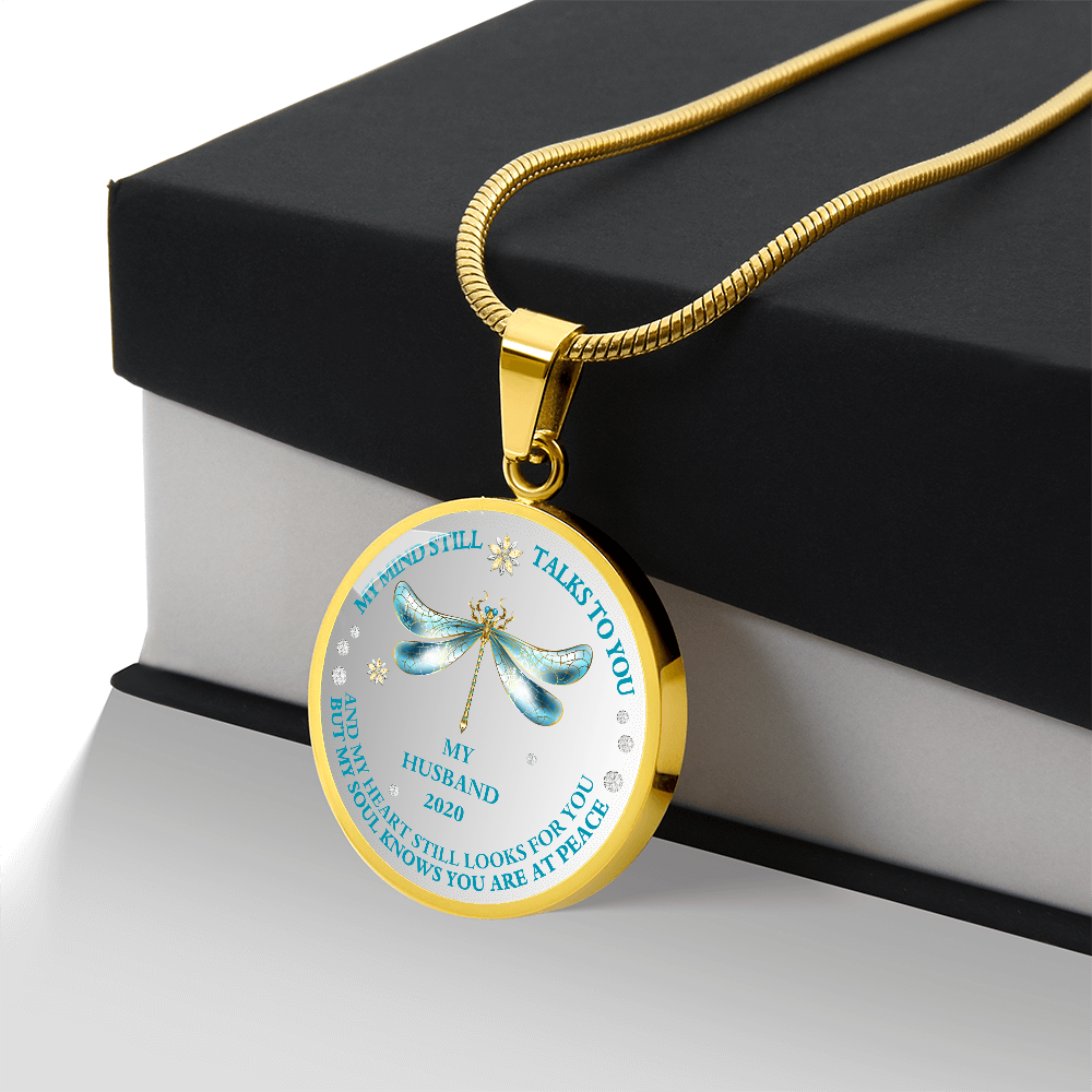 Sympathy Necklace for Husband Loss – Dragonfly Jewelry