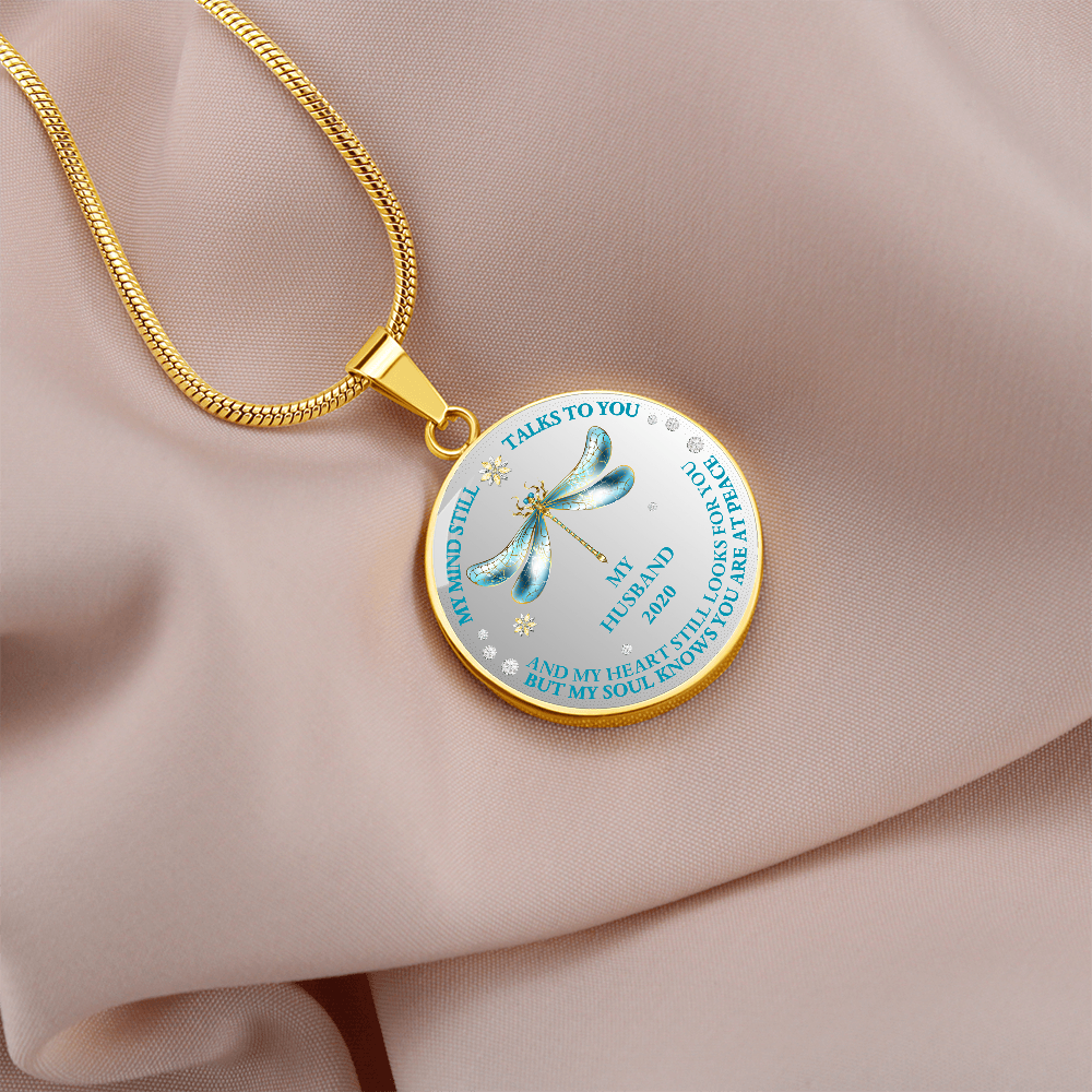 Sympathy Necklace for Husband Loss – Dragonfly Jewelry