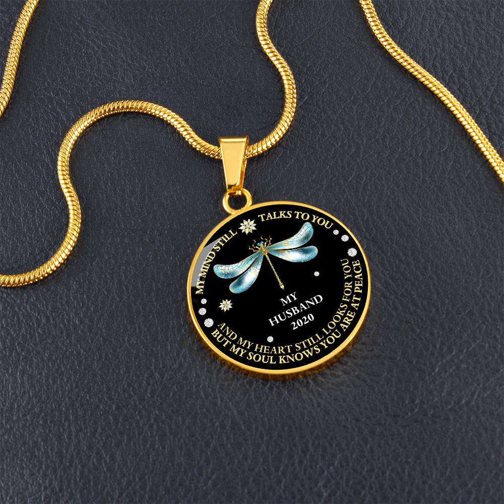 Circle Husband memorial  Necklace