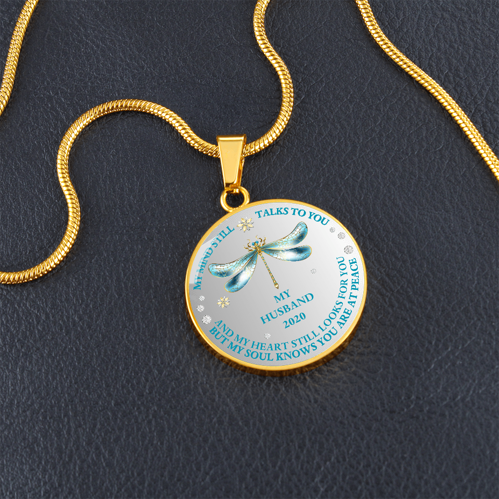 Sympathy Necklace for Husband Loss – Dragonfly Jewelry
