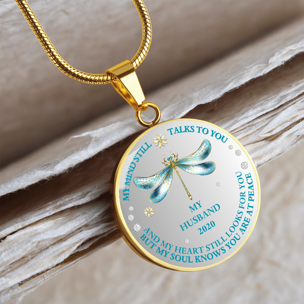 Sympathy Necklace for Husband Loss – Dragonfly Jewelry