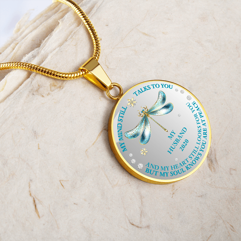 Sympathy Necklace for Husband Loss – Dragonfly Jewelry