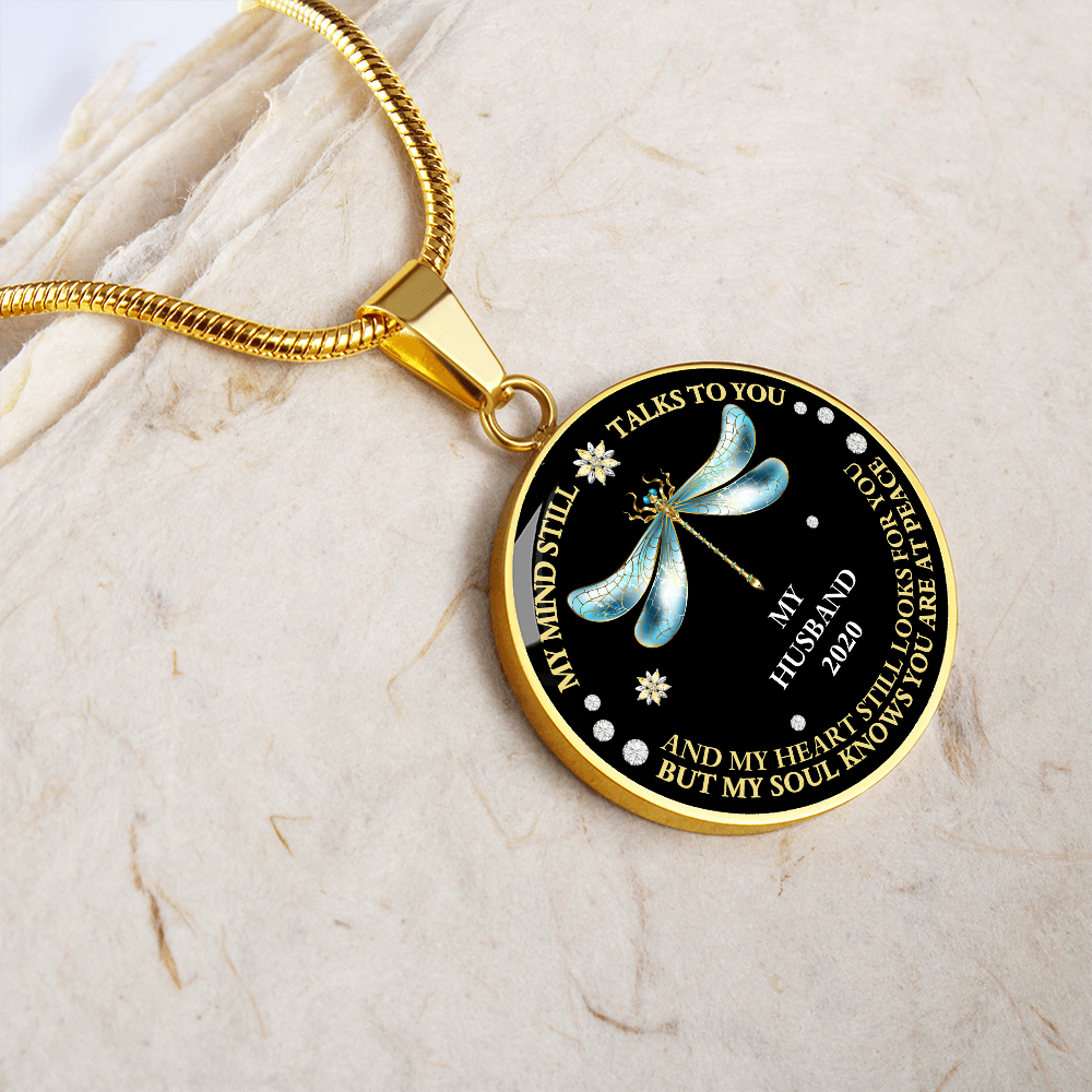 Circle Husband memorial  Necklace